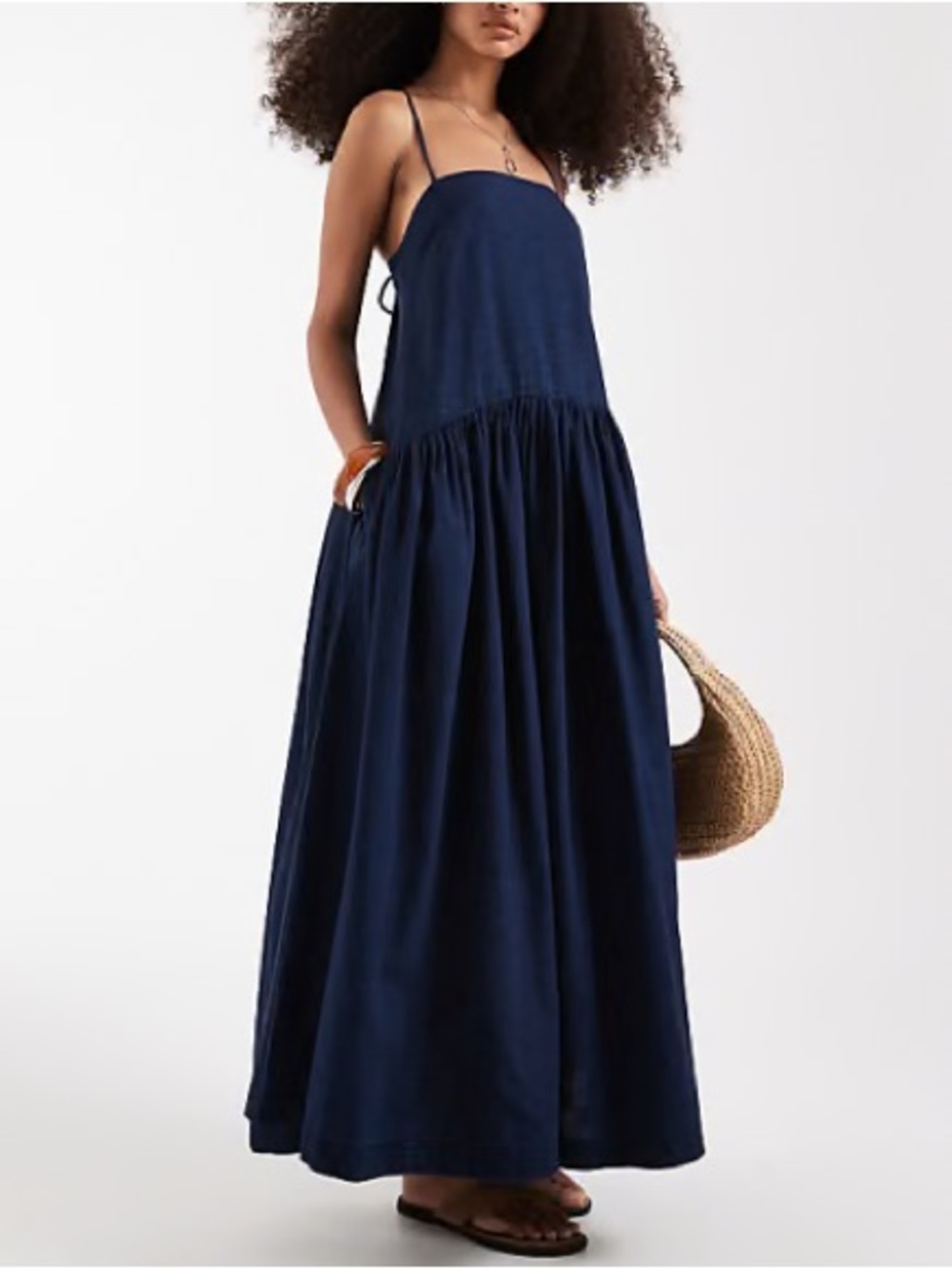 ASOS Denim Midi Dress Size 6 Fall winter